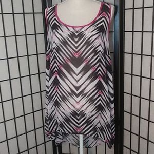 Torrid High-Low Ikat Chiffon Tank